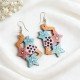 Hot Sale Painting Wood Earrings Unique Design